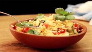 imagen de arroz con coliflor y verduras